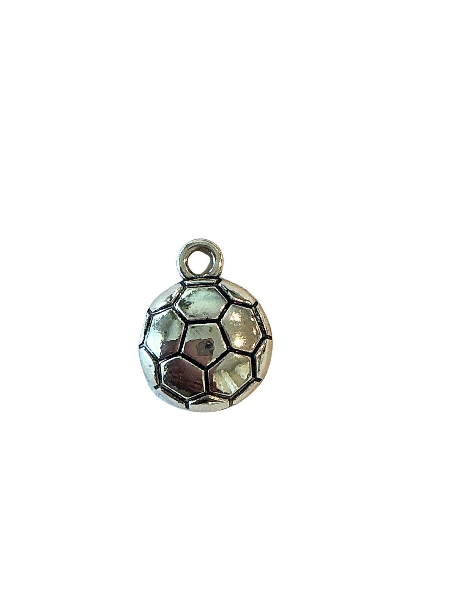 Silver Soccer Charm