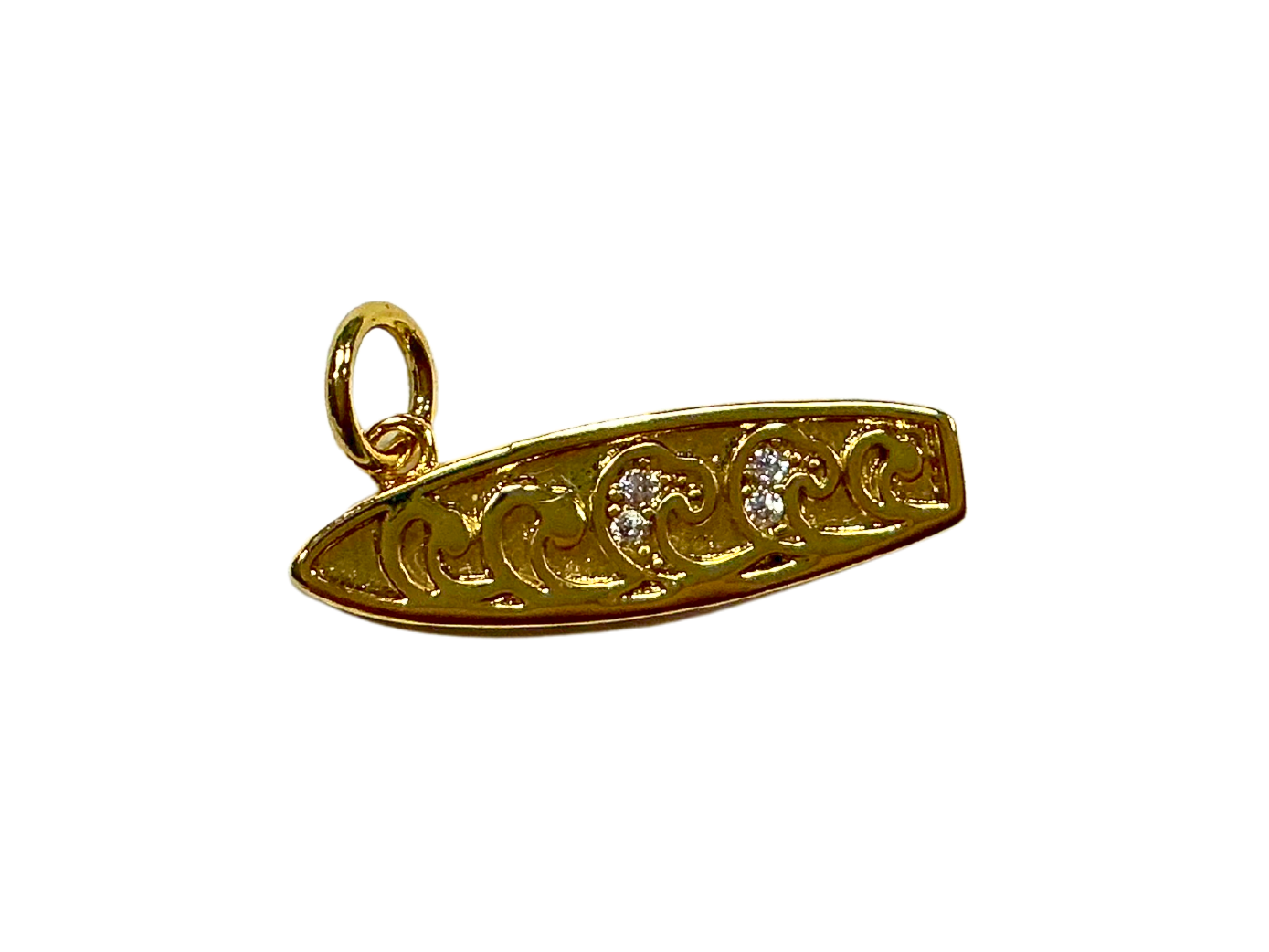 Golden Wave Charm