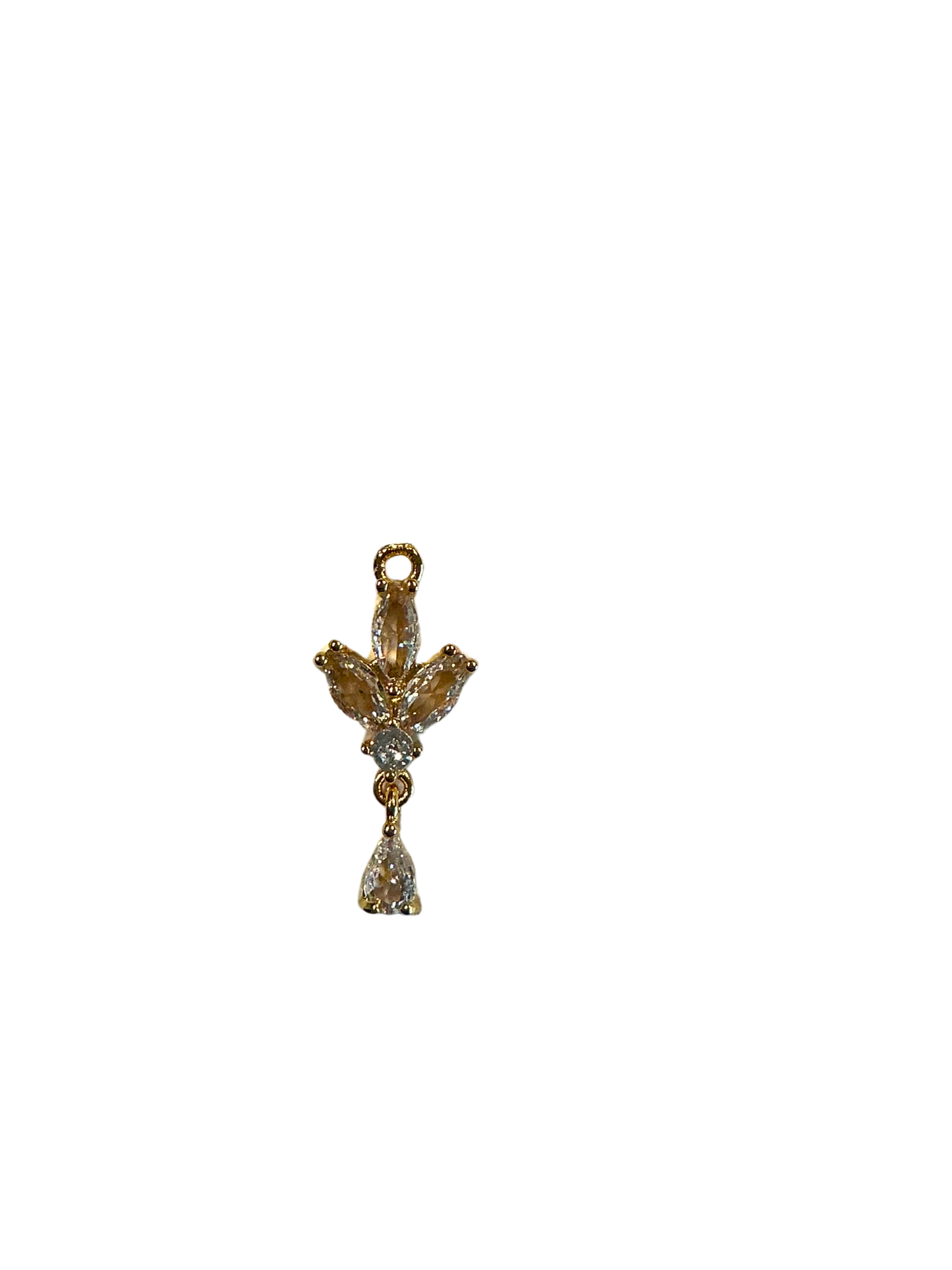 Golden Blossom Drop Charm