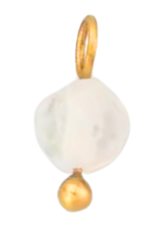 Clear bead in gold