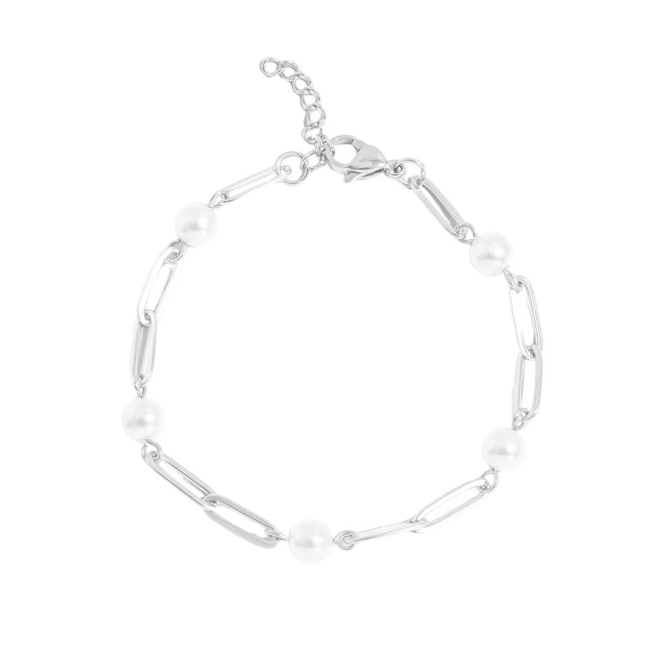 Silver Pearl Bracelet