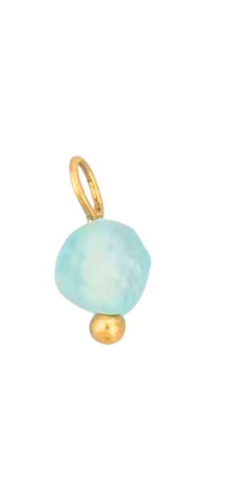 Blue bead in gold