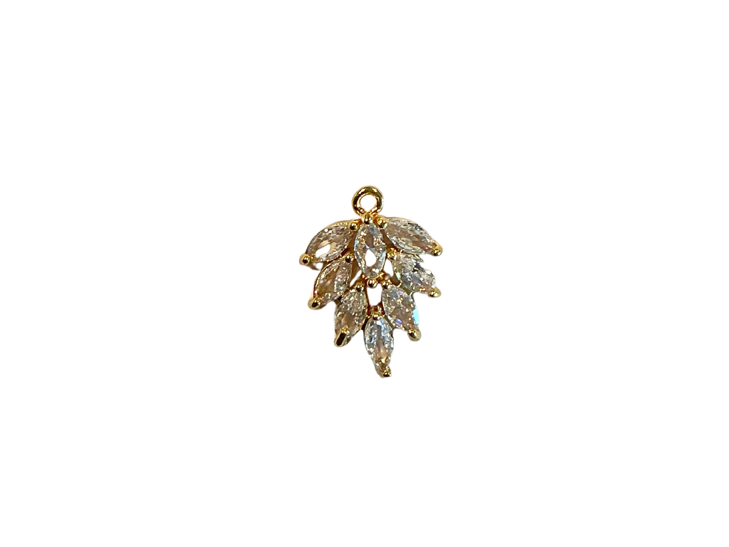 Crystal Leaf Charm