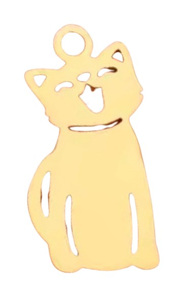 Gold Kitty Charm