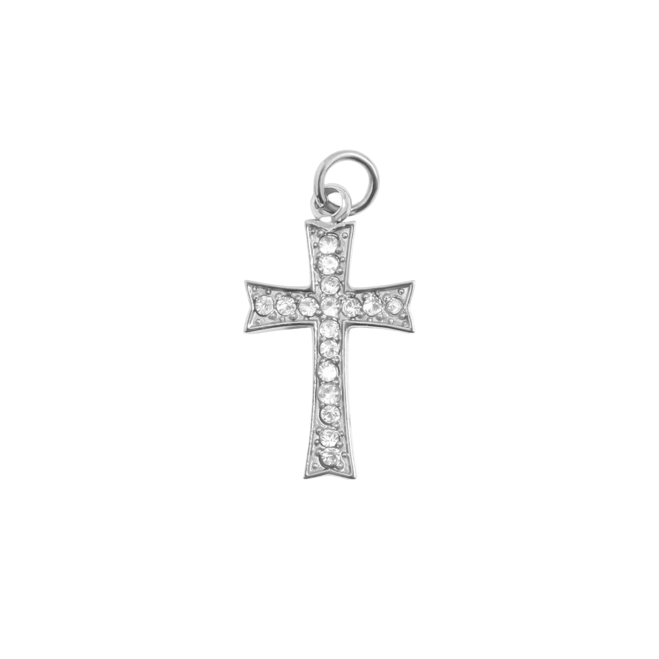 Silver Cross Charm