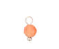 Light orange bead in silver