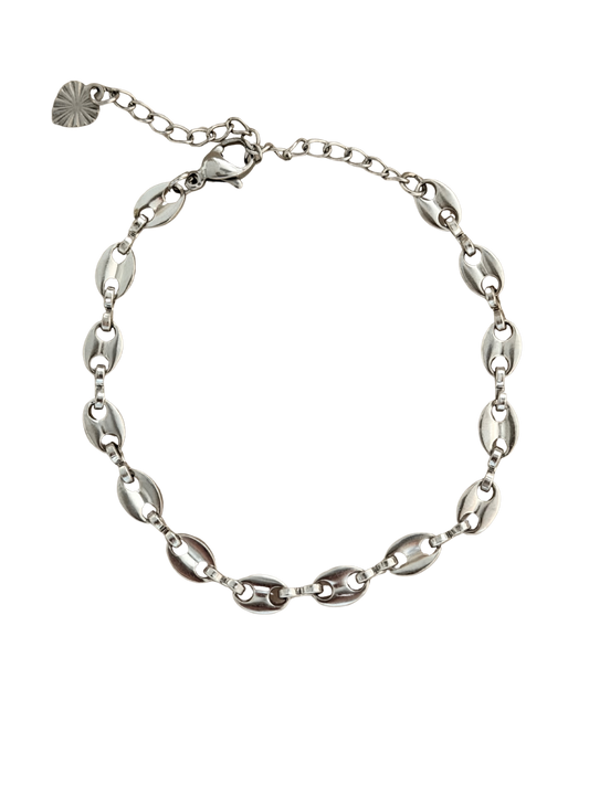Silver Luna Link Bracelet