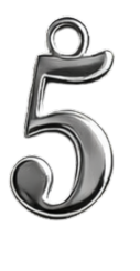 Silver Number Charm