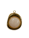 Beige  Oval Charm