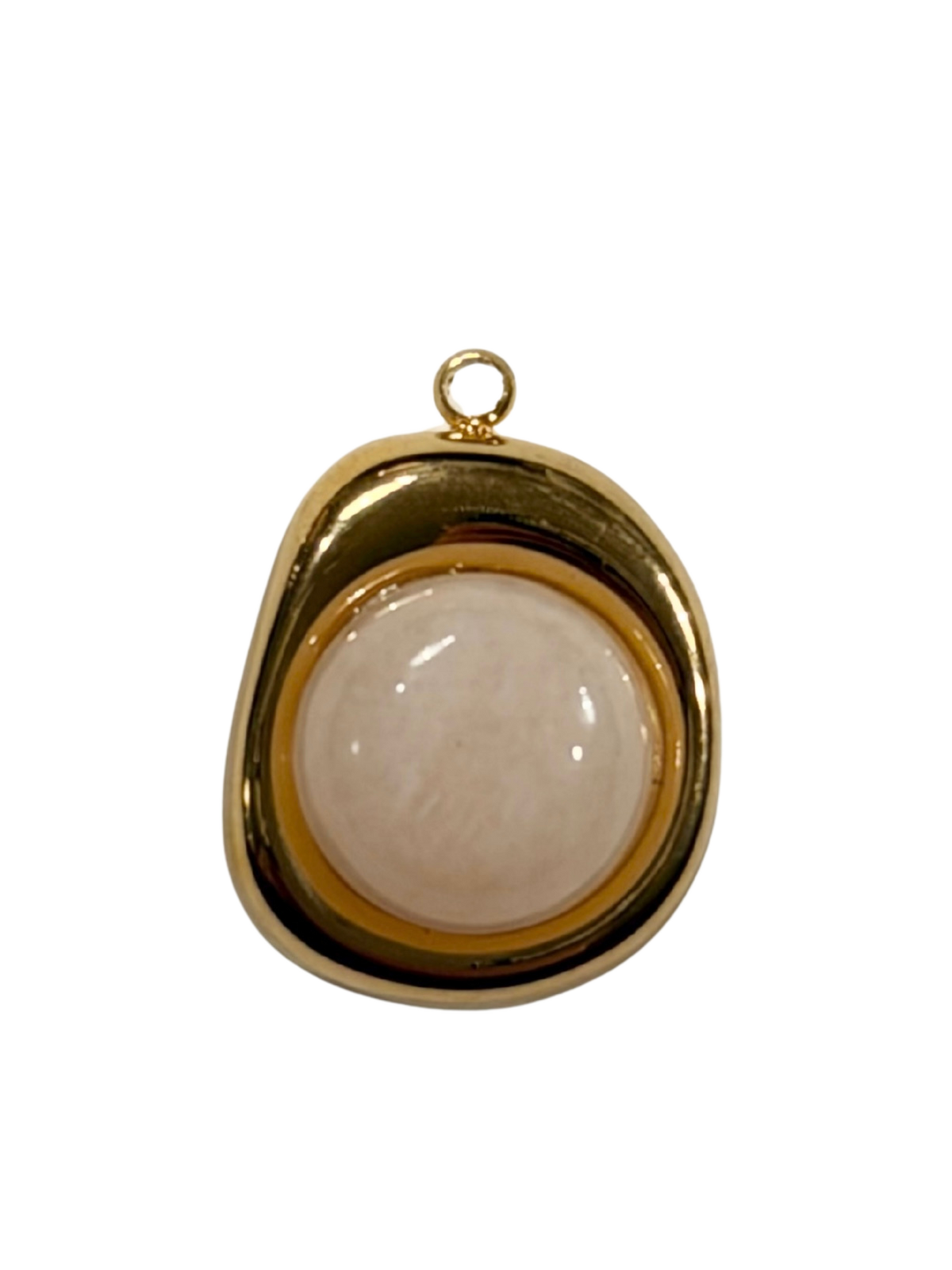Beige  Oval Charm