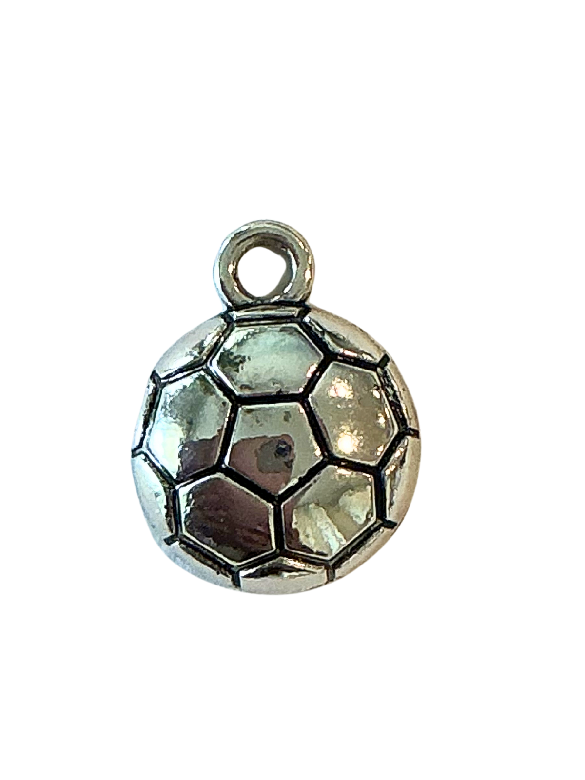 Silver Soccer Charm