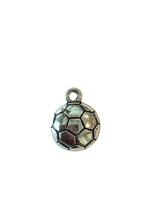 Silver Soccer Charm