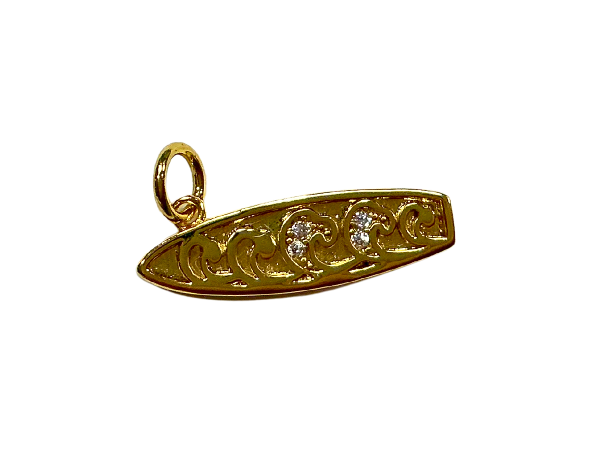 Golden Wave Charm