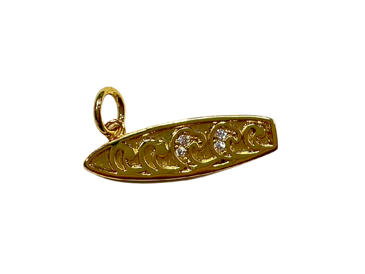 Golden Wave Charm