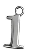 Silver Number Charm