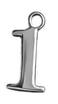 Silver Number Charm