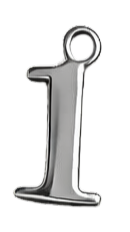 Silver Number Charm
