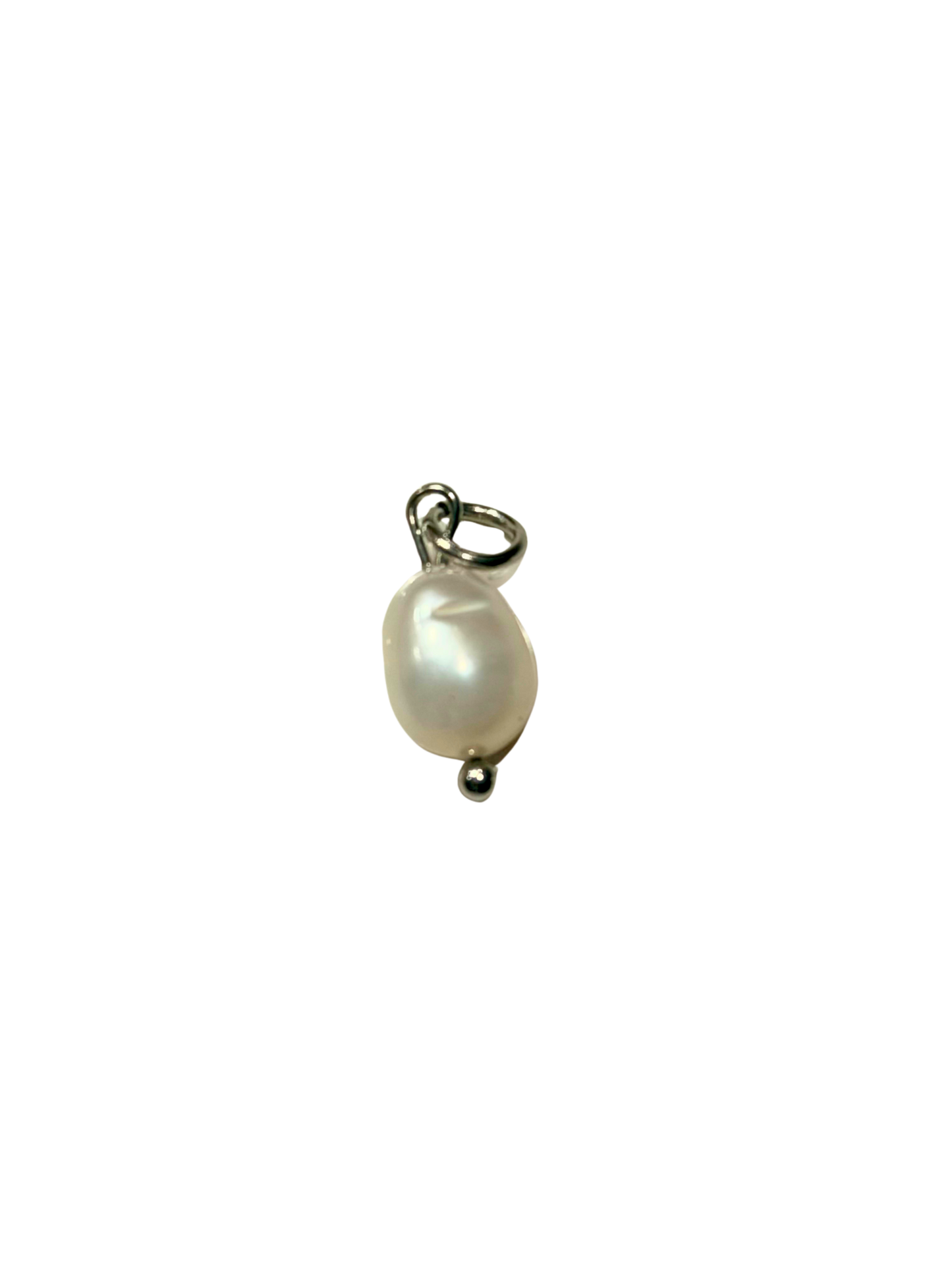 Silver Pearl Charm