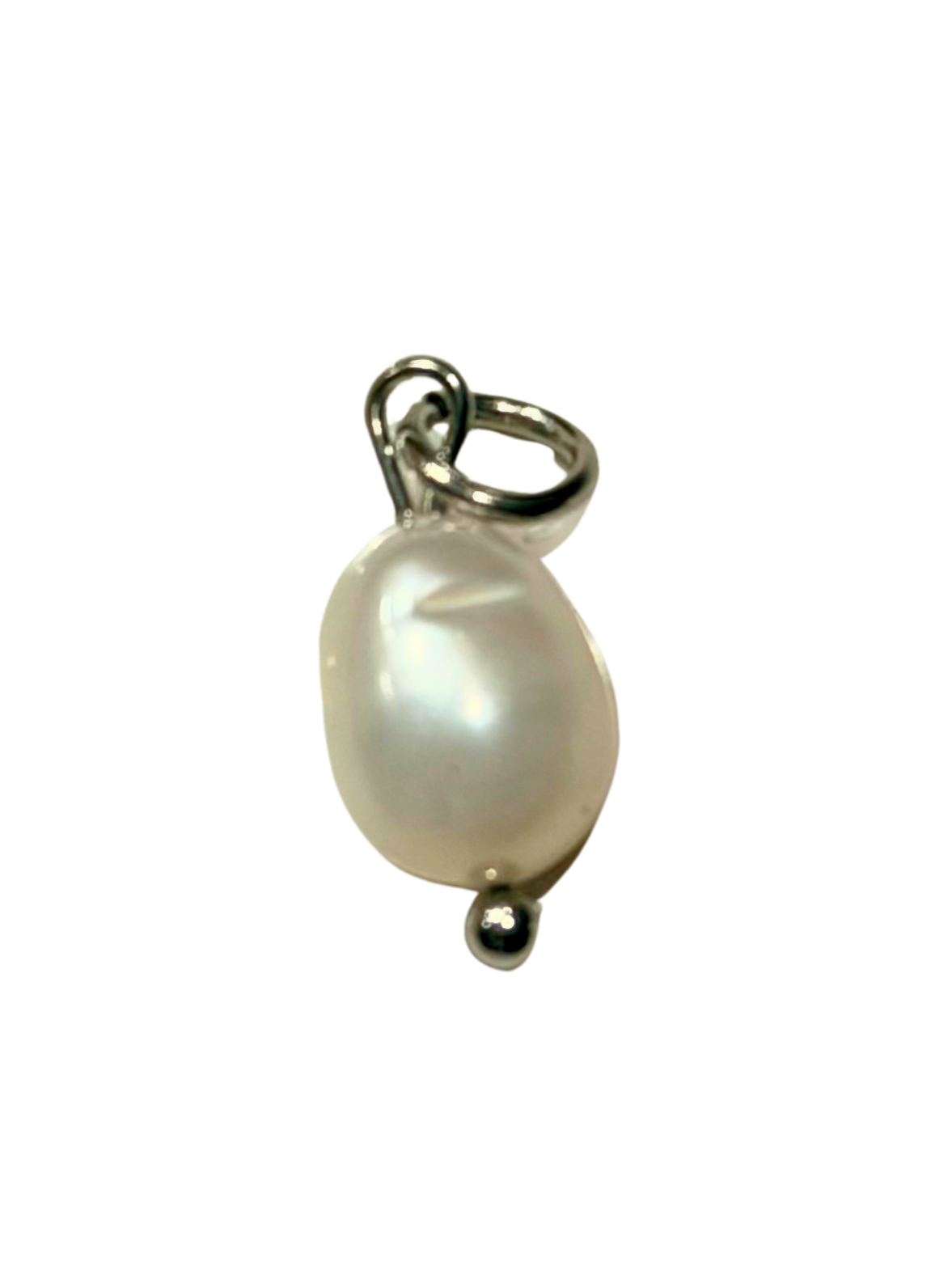 Silver Pearl Charm
