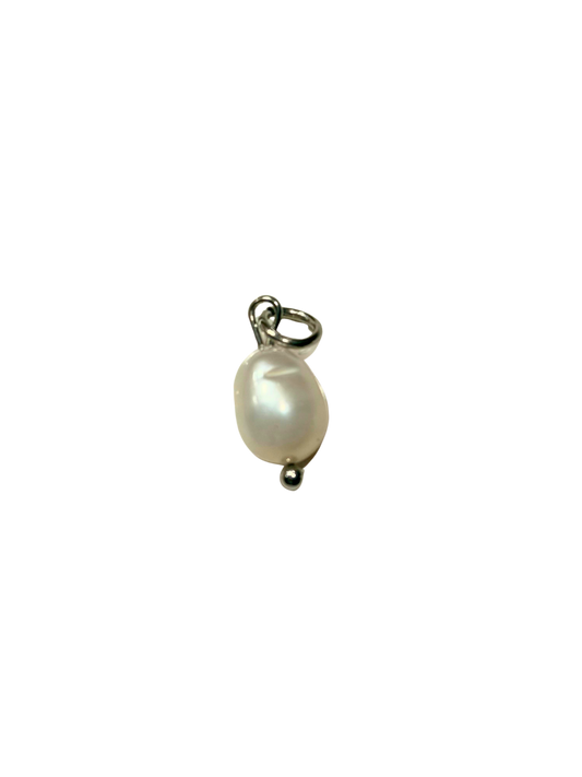 Silver Pearl Charm