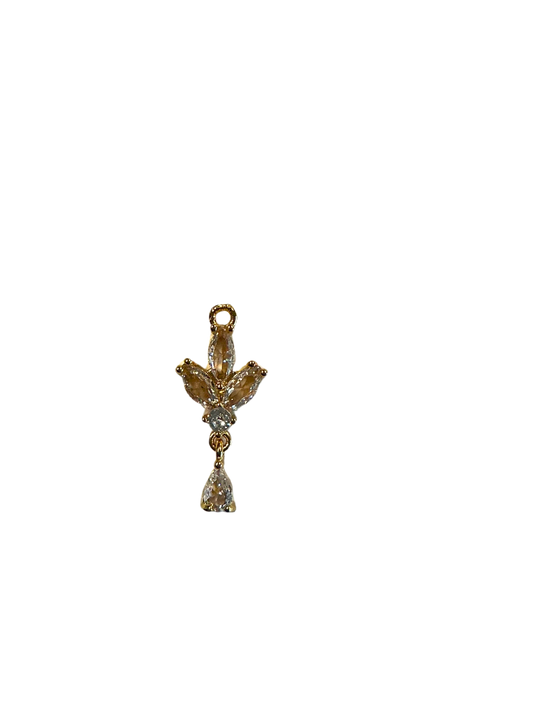 Golden Blossom Drop Charm