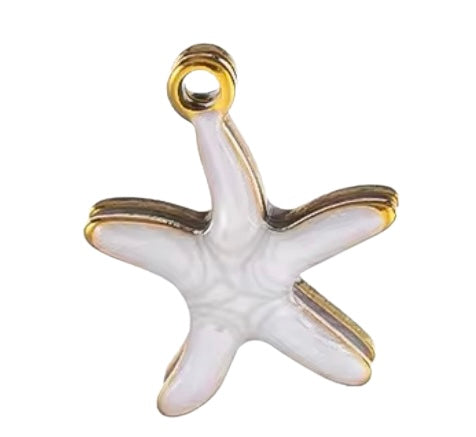 Little White Starfish Charm