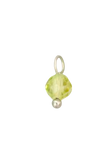 Green bead in silver