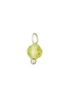 Green bead in silver