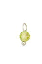 Green bead in silver