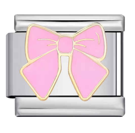 Pink Bow Babe Charm