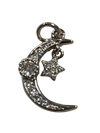 Silver moon and Star Charm