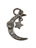 Silver moon and Star Charm