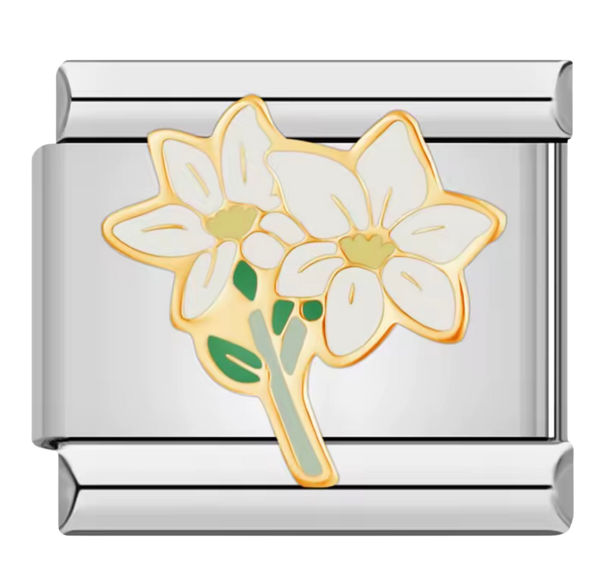 White Flowers charm