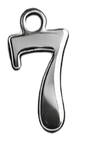 Silver Number Charm