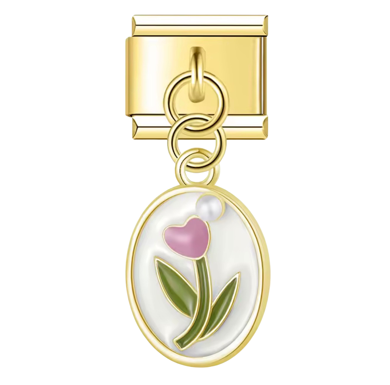Italian gold Tulip Charm