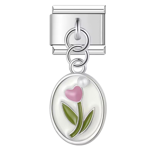 Italian Silver Tulip Charm
