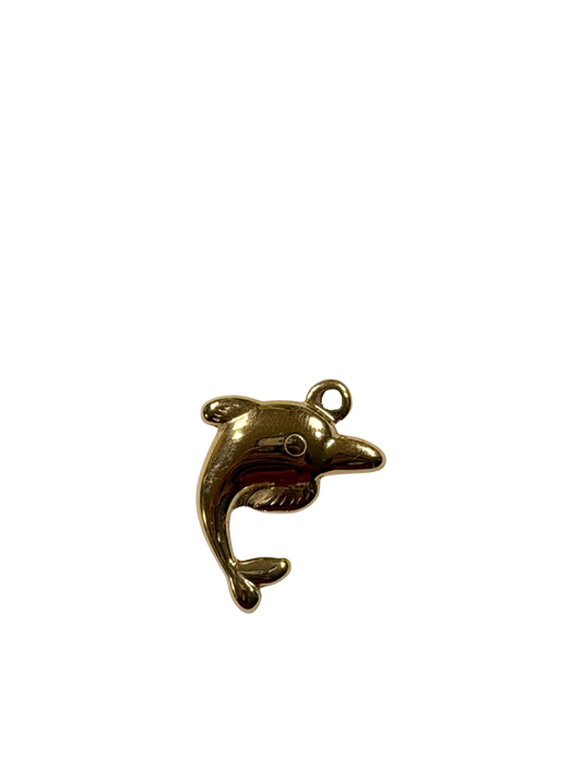 Golden Tide Dolphin Charm
