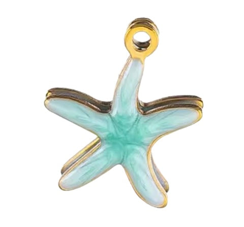 Little Aqua Starfish charm