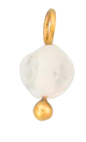 Clear bead in gold