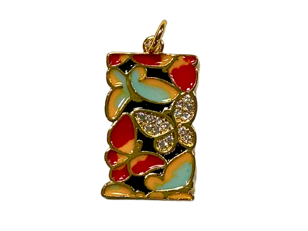 Butterfly Garden Tile Charm