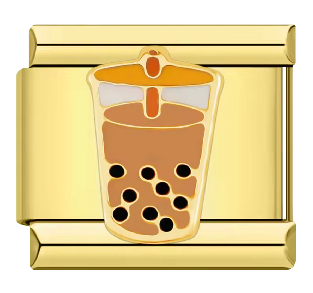 Gold Boba Bliss Italian Charm