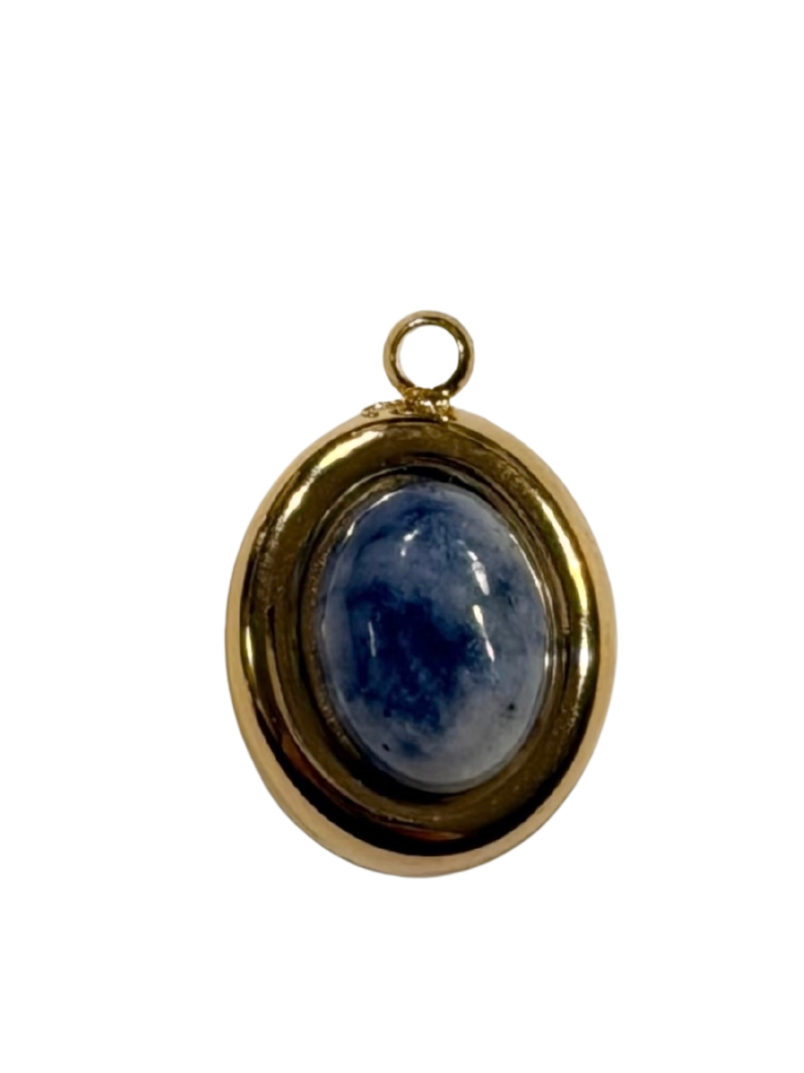 Blue Oval Charm
