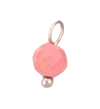 Pink bead in silver