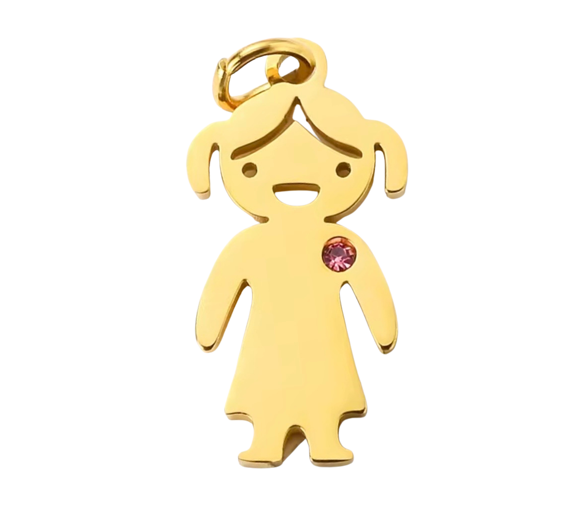 Gold Girl Charm