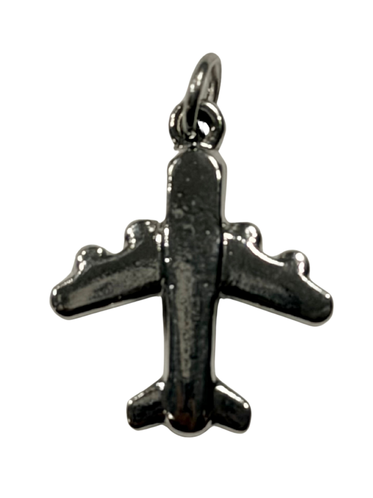 Silver Airplane Charm