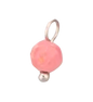 Pink bead in silver