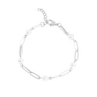Silver Pearl Bracelet