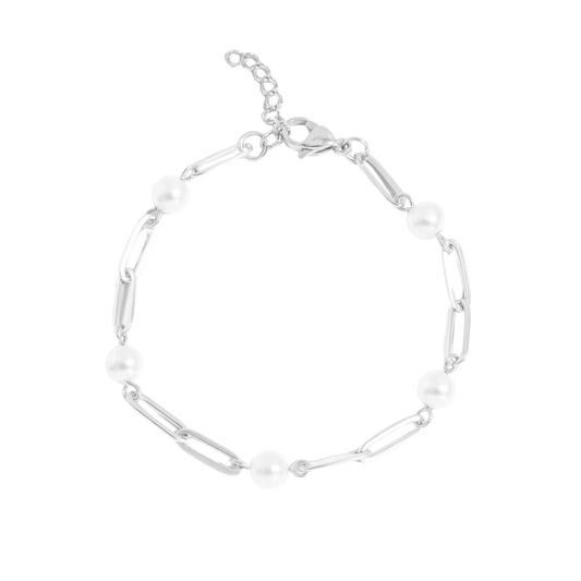 Silver Pearl Bracelet