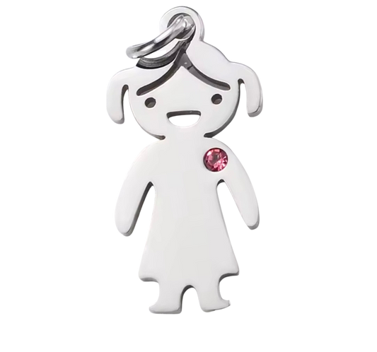 Silver girl Charm