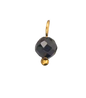 Black bead in gold